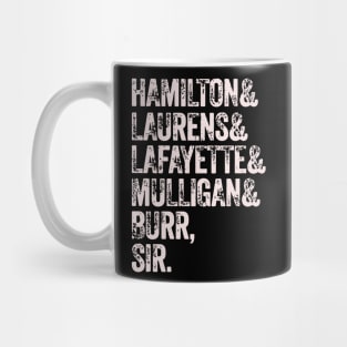 Laurens Lafayette Mulligan Hamilton Burr Mug